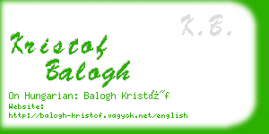 kristof balogh business card